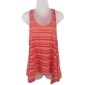 Grane Orange and Pink Striped Racer Back Tank Top